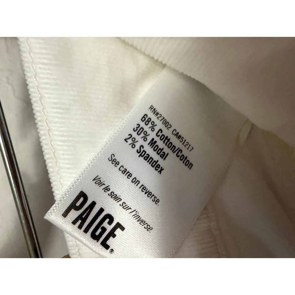 Paige-off white soft Corduroy flare pants- Size 27 - Picture 4 of 4
